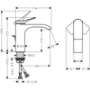 Kép 2/5 - Hansgrohe Vivenis Egykaros mosdócsaptelep 110, automata lefolyógarnitúrával matt fekete 75020670