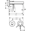 Kép 2/3 - Hansgrohe Finoris Egykaros mosdócsaptelep falsík alatti szereléshez, 16,8 cm-es kifolyóval króm 76051000