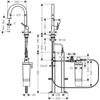 Kép 2/5 - Hansgrohe Aqittura M91 Vízszűrős konyhai csaptelep 210, kihúzható zuhanyfejjel, 1jet, sBox, indulókészlet króm 76800000