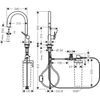 Kép 2/5 - Hansgrohe Aqittura M91 Vízszűrős konyhai csaptelep 210, kihúzható zuhanyfejjel, 1jet króm 76803000