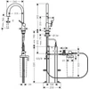 Kép 2/2 - Hansgrohe Aqittura M91 Vízszűrős konyhai csaptelep 210, kihúzható zuhanyfejjel, 1jet, sBox szereléssel króm 76826000