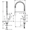 Kép 3/3 - Hansgrohe Cento egykaros konyhai csaptelep XXL 2jet, Semi-Pro, króm 14806000