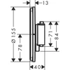 Kép 2/2 - Hansgrohe ShowerSelect Comfort S Falsík alatti Kád/Zuhany termosztát, 2 funkciós 15554000