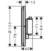 Kép 2/2 - Hansgrohe ShowerSelect Comfort S Falsík alatti Kád/Zuhany termosztát mennyiségszabályozóval 15559000