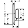 Kép 2/2 - Hansgrohe ShowerSelect Comfort E Falsík alatti Kád/Zuhany termosztát, 1 funkciós 15571140