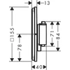 Kép 5/5 - Hansgrohe ShowerSelect Comfort E Falsík alatti Kád/Zuhany termosztát, 2 funkciós 15572000