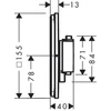 Kép 3/3 - Hansgrohe ShowerSelect Comfort E Falsík alatti Kád/Zuhany termosztát mennyiségszabályozóval 15574000