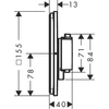 Kép 2/2 - Hansgrohe ShowerSelect Comfort E Falsík alatti Kád/Zuhany termosztát mennyiségszabályozóval, 1+1 funkciós 15575000