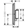 Kép 2/2 - Hansgrohe ShowerSelect Comfort Q Falsík alatti Kád/Zuhany termosztát mennyiségszabályozóval 15588000