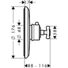 Kép 2/2 - Axor Montreux termosztát színkészlet, króm 16810000