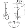 Kép 2/2 - Hansgrohe Pulsify S Puro Showerpipe 260, 1jet, Ecostat Fine termosztáttal és 3jet kézizuhannyal Króm 24236000