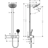 Kép 2/2 - Hansgrohe Pulsify Showerpipe 260, 2 jet, és ShowerTablet Select 400, szálcsiszolt bronz  24240140