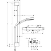 Kép 6/6 - Hansgrohe Pulsify Select S Zuhanyrendszer 3jet Relaxation 105 EcoSmart kézizuhannyal, Ecostat Fine termosztáttal, és 65cm-es zuhanyrúddal Króm 24262000