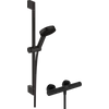 Kép 1/6 - Hansgrohe Pulsify Select S Zuhanyrendszer 3jet Relaxation 105 EcoSmart kézizuhannyal, Ecostat Fine termosztáttal, és 65cm-es zuhanyrúddal Matt Fekete 24262670