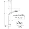 Kép 2/2 - Hansgrohe Pulsify Select S Zuhanyrendszer 3jet Relaxation 105 EcoSmart kézizuhannyal, Ecostat Element termosztáttal, és 65cm-es zuhanyrúddal Matt Fekete 24272670