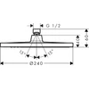 Kép 2/2 - Hansgrohe Crometta S Fejzuhany 240 1jet EcoSmart 9 l/perc 26724670