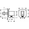 Kép 2/2 - Hansgrohe FixFit Porter Q zuhanytartó fali csatlakozóval, szálcsiszolt fekete 26887340