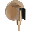 Kép 1/2 - Hansgrohe FixFit Porter S zuhanytartó fali csatlakozóval, bronz 26888140