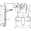 Kép 2/2 - Hansgrohe Vernis Blend Zuhanyrendszer Vario 100 EcoSmart kézizuhannyal, egykaros zuhanycsapteleppel és S Puro 65cm-es zuhanyrúddal Matt Fekete 26958670