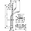 Kép 3/3 - Hansgrohe Croma Select S Temosztátos csaptelep Vario 72 cm-es zuhanyrúddal, fehér/króm 27833400