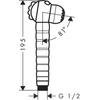 Kép 3/3 - Hansgrohe Jocolino Gyerek kézizuhany Zebra, 2 jet zebra mintázat, fekete/fehér 28787640