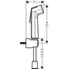 Kép 2/2 - Hansgrohe Bidé kézizuhany 1jet S, EcoSmart+, zuhanytartóval és nyomástűrő, 125cm-es zuhanytömlővel 29234000