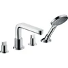 Kép 1/2 - Hansgrohe METRIS S 4-lyukú, peremre szerelhető kádcsaptelep, hosszú kifolyóval DN15, króm, 31447000