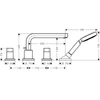 Kép 2/2 - Hansgrohe METRIS S 4-lyukú, peremre szerelhető kádcsaptelep, hosszú kifolyóval DN15, króm, 31447000