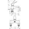 Kép 2/2 - Hansgrohe Focus 2-lyukú kádcsaptelep, kádperemre, króm 31523000