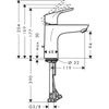 Kép 2/2 - Hansgrohe Focus hidegindítású egykaros mosdó csaptelep 100 automata leeresztővel, króm 31657000