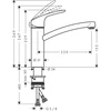 Kép 2/2 - Hansgrohe Focus M41 hidegindítású konyhai csaptelep 160 eco smart króm 31816000