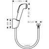 Kép 2/2 - Hansgrohe Bidette kézizuhany Porter'S zuhanyszettel, fehér 1,60m 32122000