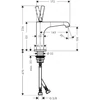 Kép 2/2 - Axor Citterio E mosdó csaptelep 130 nem zárható leeresztővel, króm 36101000