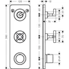 Kép 3/3 - Axor Citterio E termosztát színkészlet dekorlappal, matt fekete 36703670