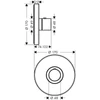 Kép 2/2 - Axor ShowerSelect Round termosztátos falsík alatti highflow csaptelep, szálcsiszolt nikkel, 36721820