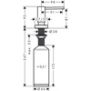 Kép 2/2 - Hansgrohe A71 folyékonyszappan- és mosogatószer-adagoló 500ml, matt fekete 40468670