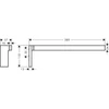 Kép 2/2 - Axor Universal fix törölközőtartó 380 mm, polírozott fekete króm 42626330