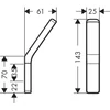 Kép 2/3 - Axor Universal akasztó, matt fekete 42801670