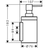 Kép 2/2 - Axor Universal Circular folyékonyszappan-adagoló, matt fekete 42810670