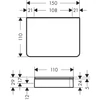 Kép 2/2 - Axor Universal fali üvegpolc 150 mm, króm 42840000