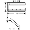 Kép 2/2 - Axor Universal krómozott WC papír tartó, króm 42846000