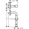 Kép 2/2 - Axor Universal Circular WC papír tartó, króm 42856000