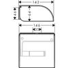 Kép 2/2 - Axor Universal Circular WC papír tartó fedlappa,l króm 42858000