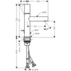 Kép 2/2 - Axor UNO egykaros mosdó csaptelep 110, Zero fogantyúval, automata leeresztővel, króm, 45001000