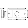 Kép 3/3 - Axor One Rejtett termosztátos modul 2 kimenethez, matt fekete 45712670