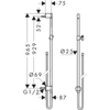 Kép 2/2 - Axor ONE zuhanyrúd 160 cm-es gégecsővel,és gégecsőcsatlakozóval, króm, 48792000