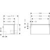 Kép 2/2 - Hansgrohe Xelu Q Konzolos mosdószekrény 980/550, sötét dió színű, 1 fiókkal, ráültetett mosdótálakhoz 54061700