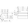 Kép 2/2 - Hansgrohe Xelu Q Konzolos mosdószekrény 980/550, magasfényű fehér színű színű, 2 fiókkal, ráültetett mosdótálakhoz 54078670