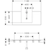 Kép 2/2 - Hansgrohe Xelu Q Pultlap konzolos szekrényhez 1180/550 középkivágással, ráültetett mosdó szereléshez 500/480 54096230