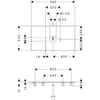 Kép 2/2 - Hansgrohe Xelu Q Pultlap 980/550 középkivágással, csaptelep lyuk nélküli, ráültetett mosdótálhoz 54114630